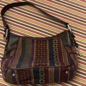 Fossil Brown and Multicolor Shoulder Bag
